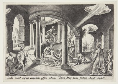De aanbidding der wijzen door Philips Galle