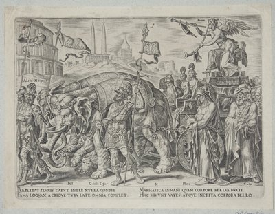 De triomf van de roem door Philips Galle