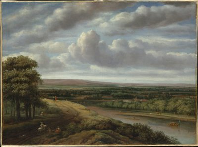 Uitgestrekt boslandschap door Philips Koninck