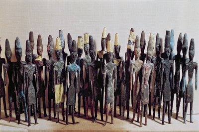 Offerbeeldjes, uit de Tempel van Obelisken, Byblos door Phoenician School