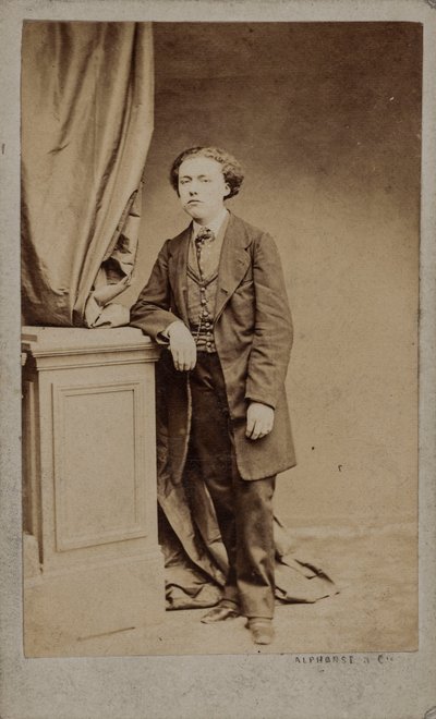 Portret van de componist Louis Diémer 1843-1919, ca. 1875 door Photo studio Alphonse and Cie.