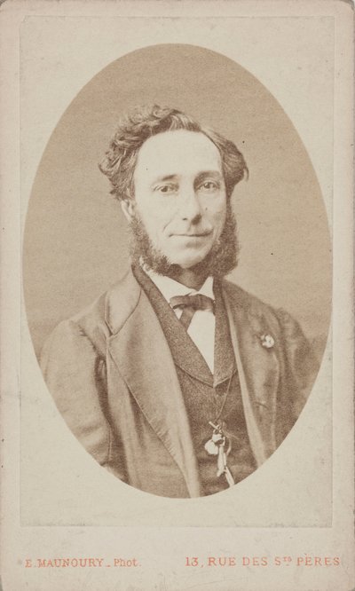 Portret van de violist en componist Camillo Sivori 1815-1894 door Photo studio Eugène Maunoury.