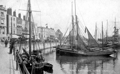 De Binnenhaven van Ramsgate, Kent, begin 20e eeuw door Photochrom Co Ltd of London