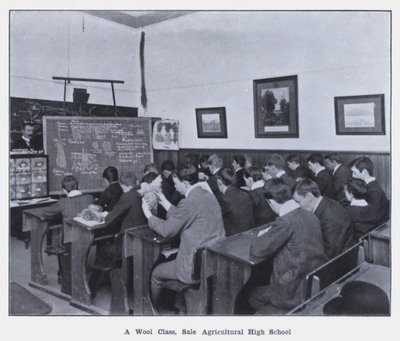 Een wolklas, Sale Agricultural High School door Photographer Australian
