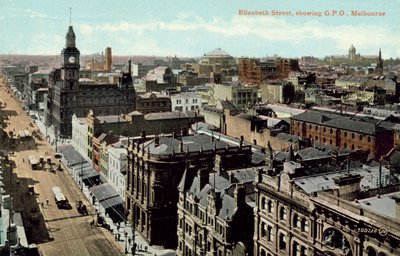 Elizabeth Street, met GPO, Melbourne door Photographer Australian