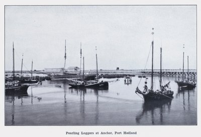 Parelboten voor anker, Port Hedland door Photographer Australian