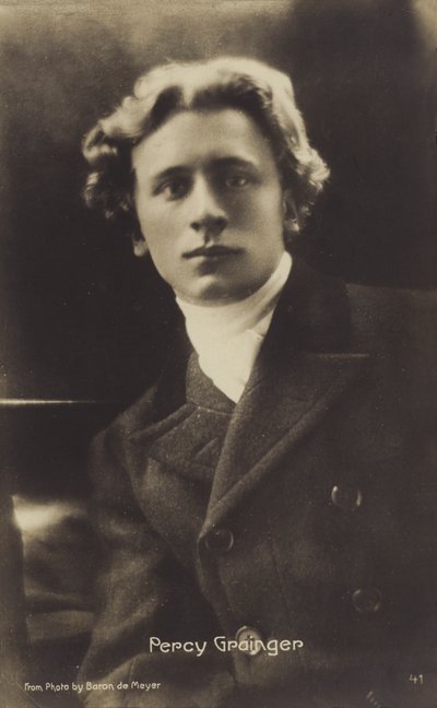 Percy Grainger, in Australië geboren componist, arrangeur en pianist (1882-1961) (z/w foto) door Photographer Australian