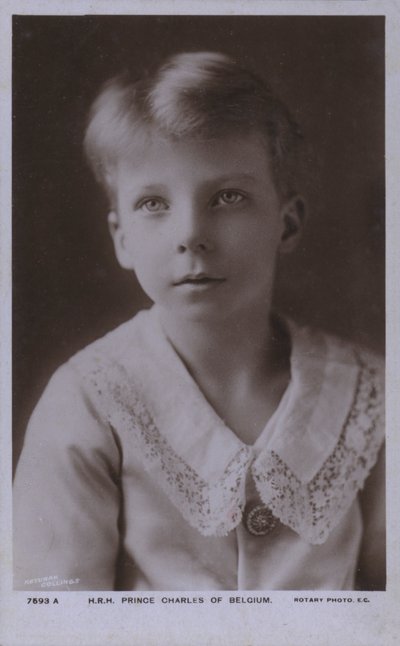 Prins Karel van België, Graaf van Vlaanderen (zw/w foto) door Photographer Belgian