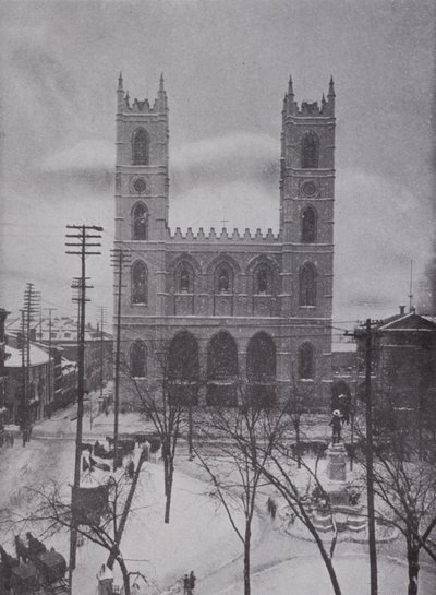 Notre Dame in de winter, Montreal door Photographer Canadian