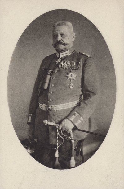 Veldmaarschalk Paul von Hindenburg, commandant van het Duitse leger in de Eerste Wereldoorlog door Photographer German