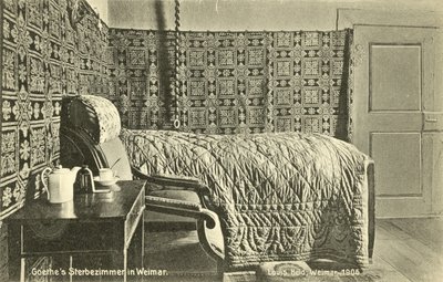 Sterfkamer van Goethe, Weimar door Photographer German