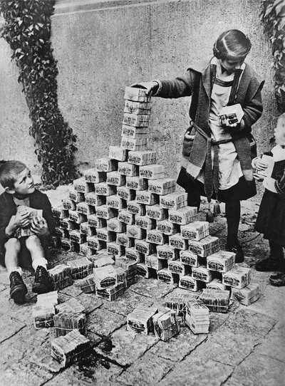Hyperinflatie van de Duitse valuta door Photographer German