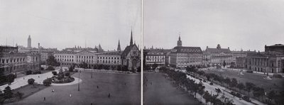 Leipzig: Panorama vanaf de Augustusplatz door Photographer German