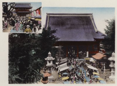 Japan, ca. 1912: Kwannon-tempel en zijn terrein en diverse shows in Asakusa Park, Tokyo door Photographer Japanese