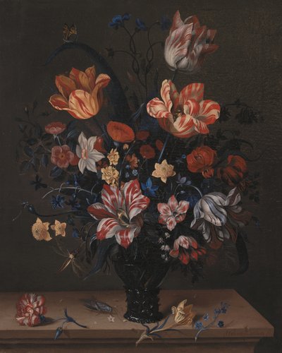 Tulpen en andere bloemen in een kamer door Pictufy