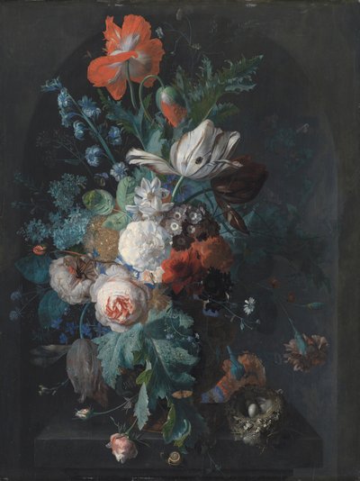 Vaas met bloemen van Jan van Huysum door Pictufy