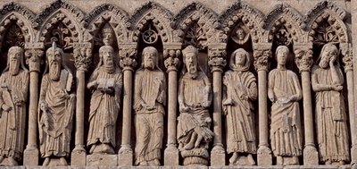Spanje, Castilië en León, Kathedraal van Santa Maria, Fries met Oudtestamentische figuren door Blaise Nicolas Le Sueur