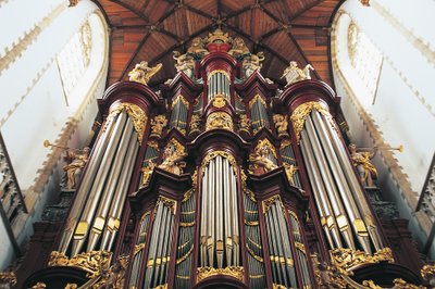 Het orgel in de St-Bavokerk of Grote Kerk, gebouwd door Christian Muller, Haarlem, Nederland door Blaise Nicolas Le Sueur