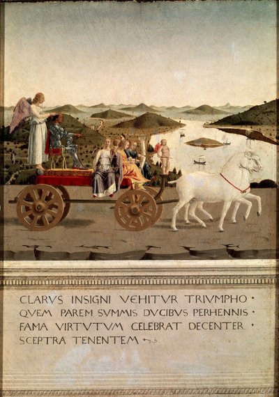 Diptiek van de triomf van Federico da Montefeltro en Battista Sforza door Piero della Francesca