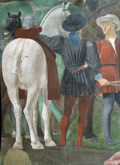 De Legende van het Ware Kruis (detail) door Piero della Francesca
