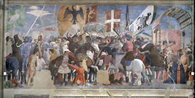 De overwinning van Heraclius en de executie van Chosroes, 628 AD, uit de True Cross Cycle, voltooid 1464 door Piero della Francesca