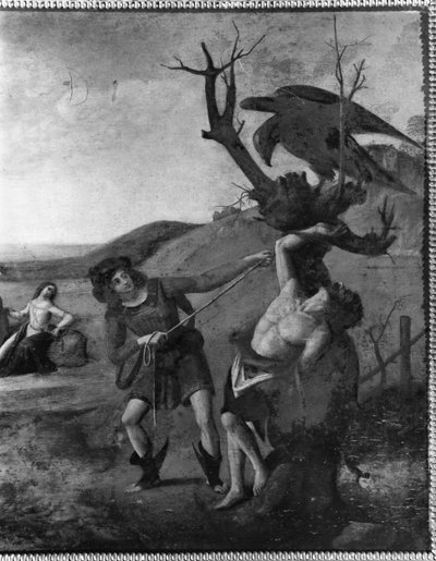 De mythe van Prometheus, c.1515 (detail) door Piero di Cosimo