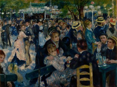 Bal in Le Moulin de la Galette door Pierre-Auguste Renoir
