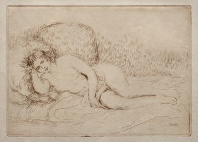 Liggende naakte vrouw door Pierre-Auguste Renoir