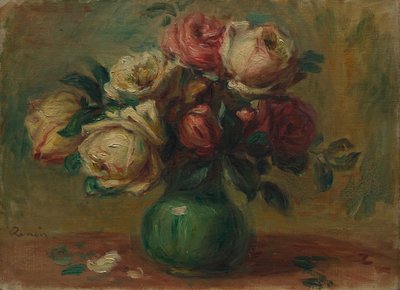 Rozen in een Vaas door Pierre-Auguste Renoir