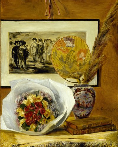 Stilleven met boeket door Pierre-Auguste Renoir