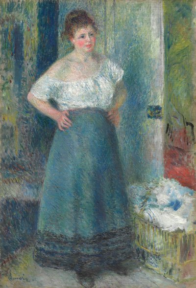 De wasvrouw door Pierre-Auguste Renoir