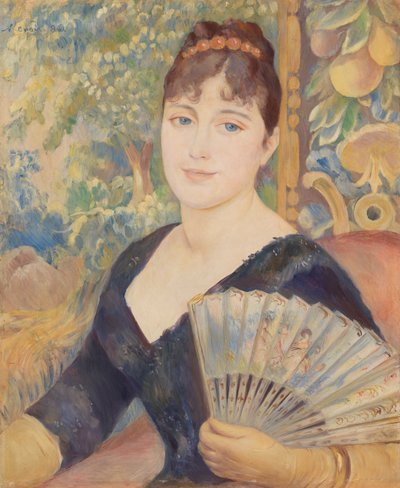 Vrouw met waaier door Pierre-Auguste Renoir