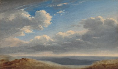 Studie van wolken boven de Romeinse Campagna door Pierre-Henri de Valenciennes