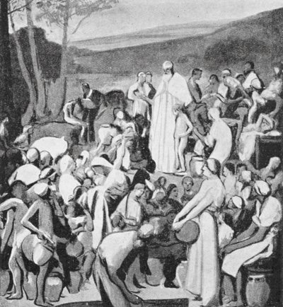 St Denis predikt aan de Galliërs door Pierre Victor Galland