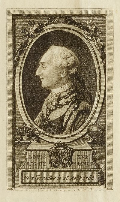 Lodewijk XVI-Koning van Frankrijk door Pierre Adrien Le Beau