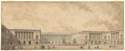 Eerste reconstructieproject van het Paleis van Versailles gepresenteerd aan koning Lodewijk XVI, c. 1785 door Pierre Adrien Paris