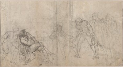 Elizabeth Cazotte redt haar vader van de doodstraf in de gevangenis van l door Pierre Alexandre Wille