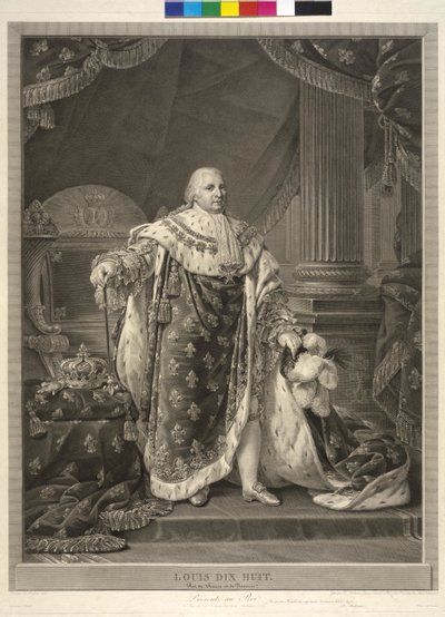 Koning van Frankrijk Louis XVIII door Pierre Audouin