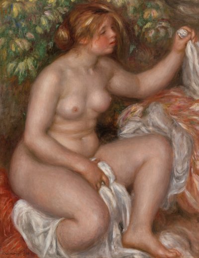 Na het Bad door Pierre Auguste Renoir