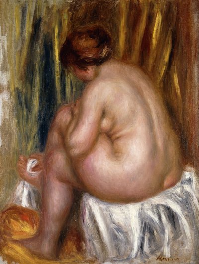 Na het bad door Pierre Auguste Renoir