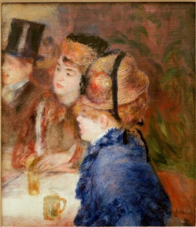 In het café. De drinksters door Pierre Auguste Renoir