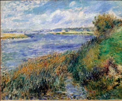 Oevers van de Seine in Champrosay door Pierre Auguste Renoir