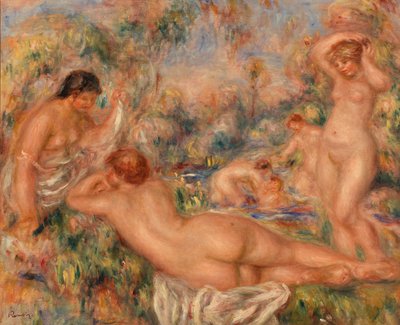 Badhuisgangers door Pierre Auguste Renoir