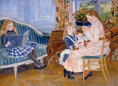 Kindermiddag in Wargemont, 1884 door Pierre Auguste Renoir
