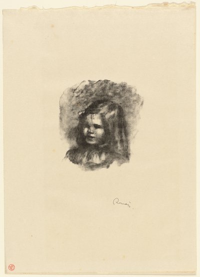 Claude Renoir, naar Links Gekeerd door Pierre Auguste Renoir