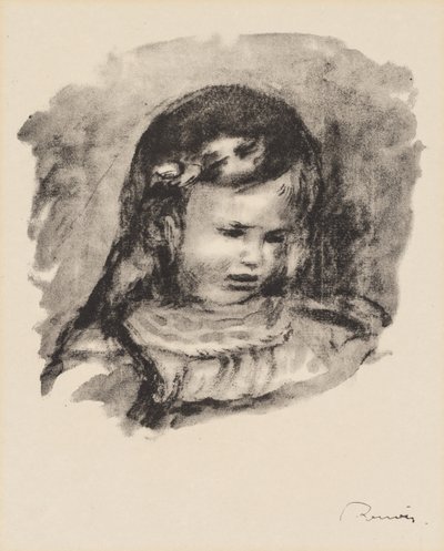 Claude Renoir, het Hoofd Gebogen door Pierre Auguste Renoir