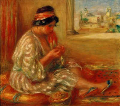 Gabrielle in Algerijnse kleding door Pierre Auguste Renoir