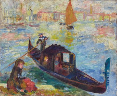 Gondel, Venetië door Pierre Auguste Renoir