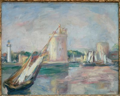 De ingang van de haven van La Rochelle door Pierre Auguste Renoir