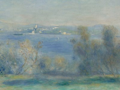 Landschap aan de Middellandse Zee (uitzicht op Toulon) door Pierre Auguste Renoir